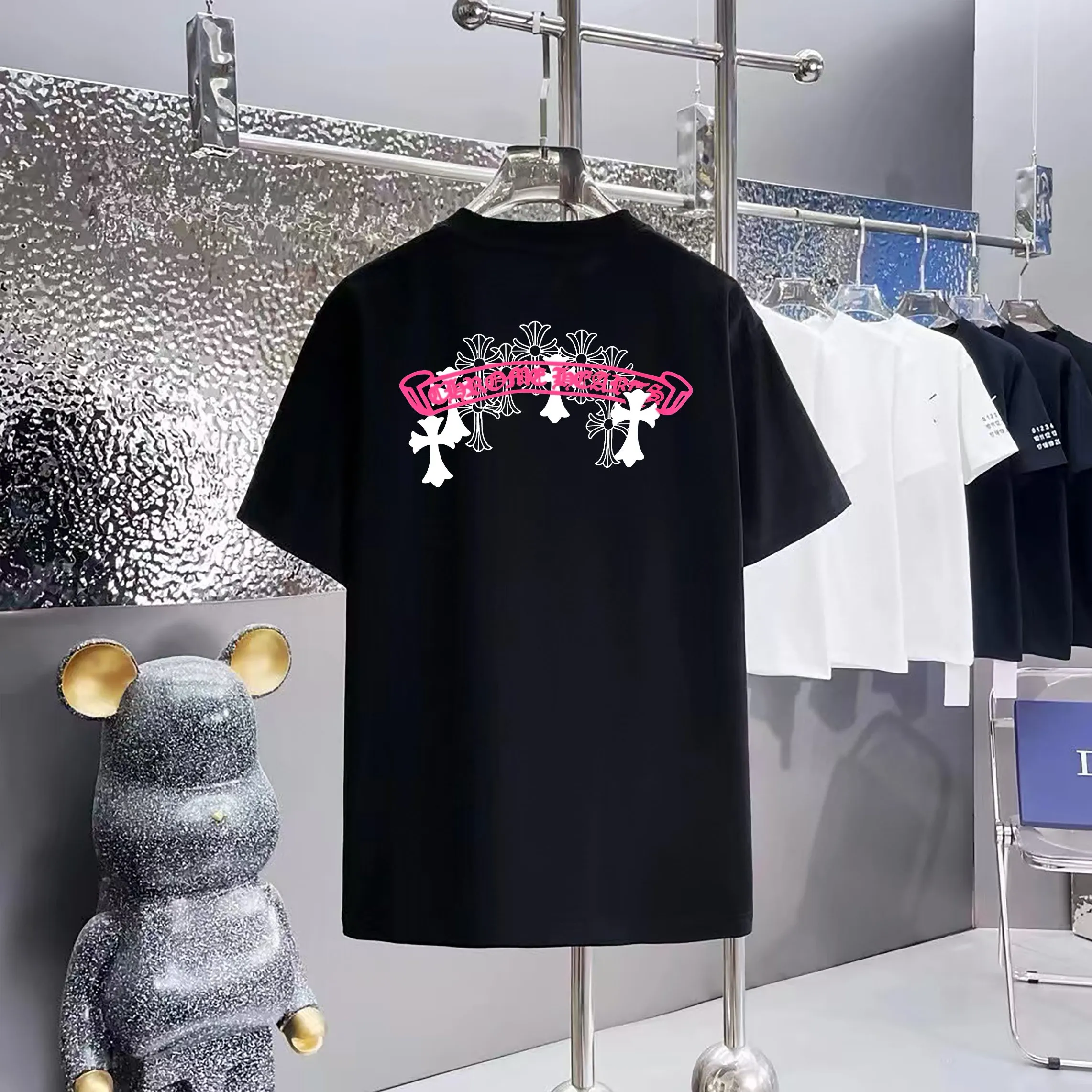 80 Chrome Hearts T 1:1 1×1 Same Style logo OS ：Black，White， ，Red， Gray Size：XS-L